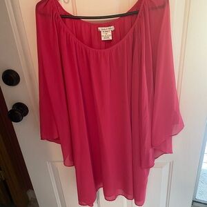 Chelsea’s Studio Pink Asymmetrical Blouse Relaxed Fit